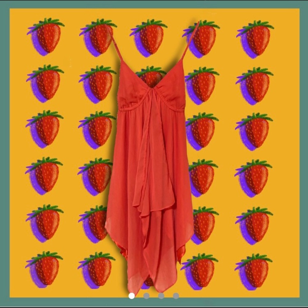 (^з^)-☆ Coral-ish Red Nightgown type dress.